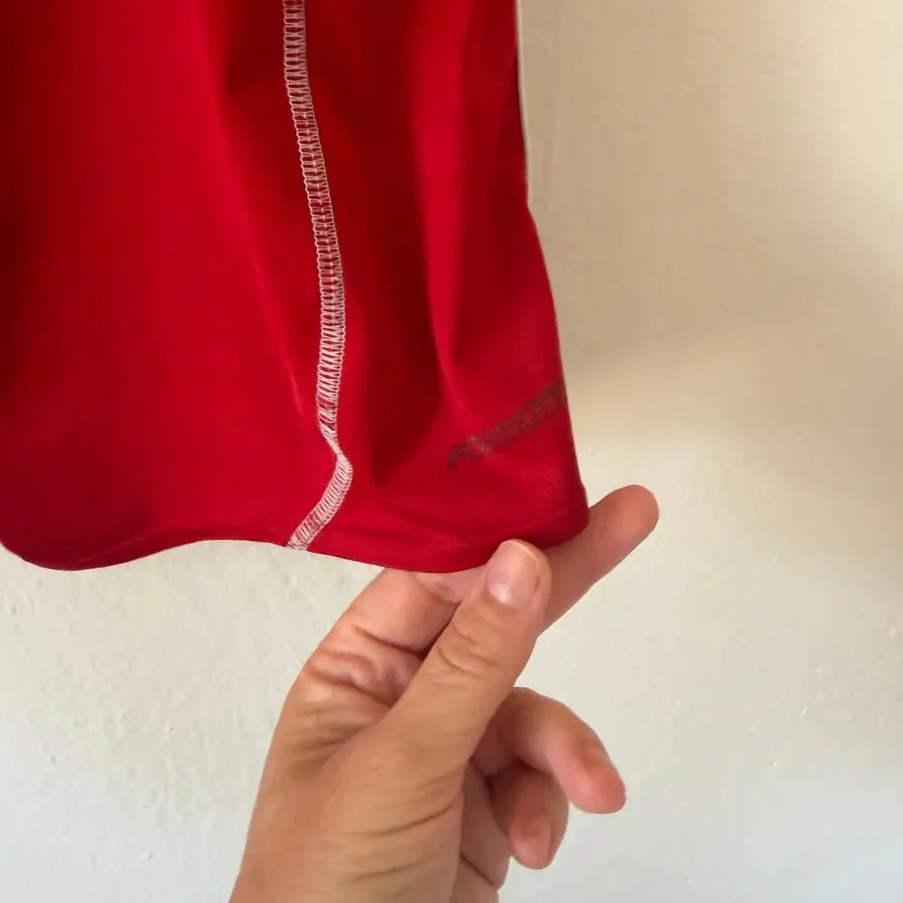 Red Adidas shorts